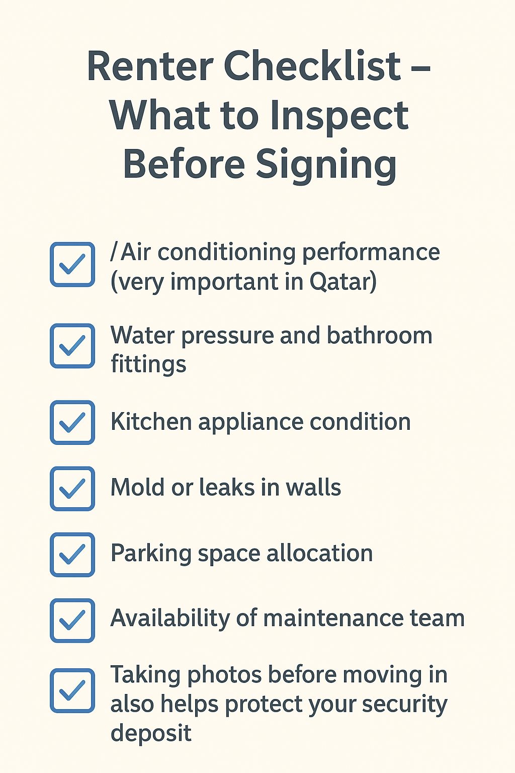 Renters Checklist Retaj