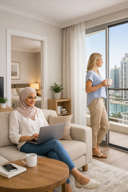 female tenants and professionals